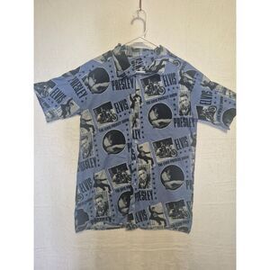 Elvis Presley The Elvis Presley Show Rock'n Roll Music Button Up Shirt Size M